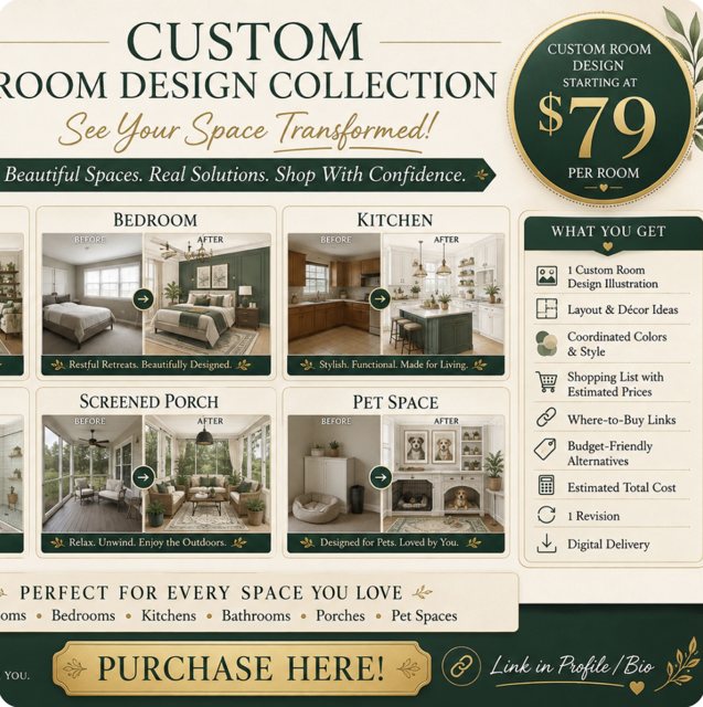 Custom room design before and after samples